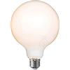 AMARCORDS - Lampadina Led dimmerabile, luce calda 2700K, vetro BIANCO SMERIGLIATO tipo globo, E27, 8W