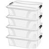 Siena Home Anzio - Scatola portaoggetti 7 l, 4 pezzi