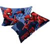 hermet Spiderman, Set 2 Federe In Cotone, Coppia Federe Per Cuscino Letto, 2 Pezzi, 100% Cotone, Cm.50x80, Chiusura a Busta