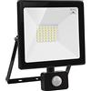 Maclean MCE630 WW Proiettore LED con Sensore di Movimento PIR Faretto Slim Rotazione di 180 gradi (30W, Bianco caldo 3000K)