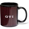 Volkswagen 3A5069601 - Tazza da caffè in ceramica, 300 ml, con scritta GTI e motivo a nido d'ape rosso