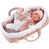 Llorens Reborn Bambola Mimi Corpo Morbido 42 Cm Con Culla 17412