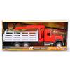 New Ray MACK GRANITE TRUCKFARM RED TRAILER WHITE PLASTICA 1:18