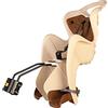 b bellelli Mr Fox - Seggiolino Bici Posteriore - Attacco B-Fix - Si Fissa al Telaio - dai 9 Mesi ai 8 Anni - Max 15 kg - Colore Beige-Brown