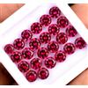 Glitzy Gems Pietre preziose sfuse certificate rotonde 4,90 mm rubino rosso naturale impec...