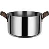 Alessi Edo Casseruola a Due, Manici in Acciaio Inossidabile 18/10 con Rivestimento in PVD, Marrone