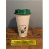 STARBUCKS PEANUTS 2025 JOE KIND SNOOPY tazza riutilizzabile bianca 473 ml / 1...