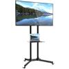 Techly Carrello porta TV 30 65 pollici supporto pavimento con ruote mensola VESA 60kg