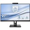 PHILIPS MONITOR 27 LED IPS 16:9 2K 4MS 300 CDM, WEBCAM DVI/DP/HDMI, PIVOT, MULTI