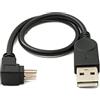 System-S Cavo USB 2.0 30 cm Mini B femmina a tipo A adattatore angolare nero
