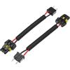 A ABSOPRO 2Pz H7 Maschio A 9005/9006 Femmina Filo Presa Adattatore Per Auto | Nero, Plastica E Metallo, 18,5 Cm, Universale, Adatto Per Camion, SUV, 2 Pin, Sostituzione Luci LED, Alta Temperatura