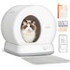 MeoWant Lettiera Gatto Autopulente, 57,6L Lettiera Automatica per Gatti con Sacchi Spazzatura e Tappetini Gatti per Multi Gatto, Isolamento Odori, Pulizia Facile, Comando APP
