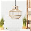 Brilliant Lampadario Moderno Teva E27 nero paralume beige E27 Ø35cm BRILLIANT
