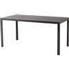 NEW GARDEN Tavolo da pranzo per giardino California NEW GARDEN in acciaio con piano in polietilene antracite per 6 persone 78x156cm