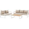 NATERIAL Salotto da giardino Persea NATERIAL in n/a antracite con cuscini in poliestere beige per 5 persone