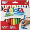 CARIOCA Pennarelli Jumbo - punta 6,0mm - colori assortiti - lavabili - Carioca - astuccio 12 pezzi (unità vendita 1 pz.)