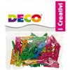 DECO Mollettine mini - in legno - colori neon - 25 mm - Deco - conf. 45 pezzi (unità vendita 1 pz.)