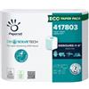 PAPERNET Carta igienica DissolveTech - 9,5 cm x 94 mt - diametro 12,1 cm - 850 strappi - Papernet - pacco 4 rotoli (unità vendita 1 pz.)