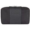 PIQUADRO - Astuccio Portacavi a Tre scomparti - In Pelle e Tessuto Riciclato - Colore Nero