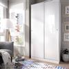 Dmora - Guardaroba 2 ante Kilimangiaro, Mobile appendiabiti per camera da letto, Armadio multiuso, 100x50h204 cm, Bianco