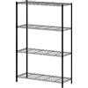 Furinno Wayar Scaffale portaoggetti in Metallo a 4 Ripiani, 91,4 x 36 x 137 cm, Nero