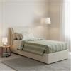 Letto Singolo Claire, Letto Contenitore Con Rivestimento In Tessuto 100 Made In Italy Apertura Frontale Con Materasso Cm 90x200 Incluso Tortora 85207531