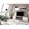 Dmora - Parete attrezzata Gruf, Set da Soggiorno Porta TV, Mobile Salotto Multiuso, 200x41h180 cm, Bianco e Antracite