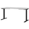 GERMANIA DIE MÖBELMACHER Germania Scrivania 7909-581, in grigio chiaro/nero, regolabile in altezza, 180 x 120 x 80 cm (LxAxP)