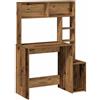vidaXL Scrivania Mensole Legno Vecchio 100x45x140 cm Legno Multistrato, scrivania da Computer, scrivania autoportante, scrivania con mensole