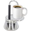 Zunate Moka a beccuccio singolo, caffettiera moka 1 tazza, macchina da caffè mini fornello caffettiera portatile, caffettiera italiana 1 tazza, acciaio inossidabile