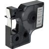 vhbw Cassetta nastro compatibile con Dymo 5000, 2000, 5500, 1000+, 1000, 4500, 3500 etichettatrice 7m x 9 mm nero su trasparente