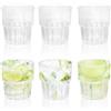 DIBALIYI 6PCS Bicchieri Vino Acrilico Plastica Infrangibili, 200ml Bicchieri in Plastica Premium, 6.76 OZ Set Acqua Riutilizzabili per Picnic in Lavastoviglie in Casa Lavabili BBQ