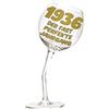 Bombo Bicchiere in Vetro Calice storto per compleanno 90 anni in lingua Tedesca - 440 ml