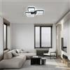 Comely Plafoniera LED Soffitto Dimmerabile Quadrata Moderno, 57cm 45W 3000K-6500K Nero, Lampada da Soffitto LED Moderna con Telecomando per Camera da Letto, Soggiorno
