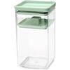 Brabantia TASTY+ Barattolo per fermentazione | Contenitore da 1,6L per sottaceti in plastica con guarnizione in silicone e disco di pressatura | Barattolo per kimchi e crauti | Jade Green