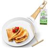 NutriChef Padella per Crepes, Crepiera Antiaderente 30 cm, Compatibile Induzione, Manico Ergonomico, Facile da Pulire, Ideale anche per Pancake, Bacon e Uova