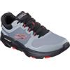 Skechers Go Run 7.0 Full Range, Scarpe da Ginnastica Uomo, Grey And Coral Textile/Synthetic, 41 EU