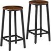 TecTake 800963 2 Sgabelli da bar Corby, Pannello MDF effetto legno, Robusti supporti in alluminio (industriale scuro)