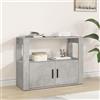 HETFTJN Credenza, Comò Camera Da Letto Armadietto Bagno Mobiletto Bagno Basso Mobile Corridoio Stretto E Lungo Adatto per Ingresso Cucina Soggiorno Bagno Grigio Cemento 80x30x60 cm in Legno Multistrato