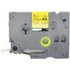 BROVACS Nastro laminato nero su giallo, compatibile con stampanti Brother P-Touch TZ 621 TZe 621 9 mm 3/8 OPA4621