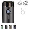 Gienslru Easy Trim Pro, Easy Trim Rasoio, Rasoio Elettrico Barba, Rasoio Intimo Uomo, Mini Rasoio Elettrico per Intimo Uomo, IPX7 Impermeabile Tondeuse Wet & Dry USB Ricaricabile, Con Display LED (Grigio)