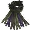 Aerzetix - Set di 6 Cerniere Lampo a Spirale separabili da 80 cm N°5 con cursore - Metallo Nylon Poliestere - Colore Melanzana, Grigio-Verde Pietra e Verde Militare