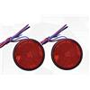 Riloer Set di 2 luci di stop posteriori rosso universale auto moto riflettore rotondo LED