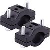 Biqing 2PCS Staffe per Faretti per Moto,Staffa per Fendinebbia Universale in lega di Alluminio per Moto Paraurti Morsetto per Tubo Regolabile 18-32MM con Chiave Esagonale