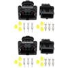YINETTECH Set di 2 connettori JPT a 3 pin maschio e femmina da 3,5 mm, adatti per cablaggio automobilistico