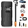 SKUTZTEK Compressore Aria Portatile 150PSI, Senza Fili, Batteria 6000mAh, Display LED, per Auto Moto Bici Palloni, Accessorio Auto Essenziale