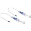Connettore di Alimentazione Neon Flex LED Serie 220V + Tappi (2 pz)