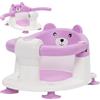 Nukdey Seggiolino da Bagno per Bambini 6-24 Mesi, Sedia Doccia Bambini con 4 Ventose Forti, Schienale Ergonomico e Barra di Sicurezza Apribile, Sicuro e Antiscivolo, Regalo per Neonati e Neomamme(Viola)
