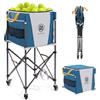 EVER ADVANCED Cestino Pieghevole per Pickleball con Ruote e capacità di 150 cm, Cestino Pieghevole per Pickleball con Ruote, Organizer per Attrezzature Sportive da Allenamento