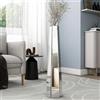 SHYFOY Grande Vaso da Terra, Vaso Alto a Specchio, Vasi per Rami Decorativi, MDF, 76 x 18 x 18 cm, Argento